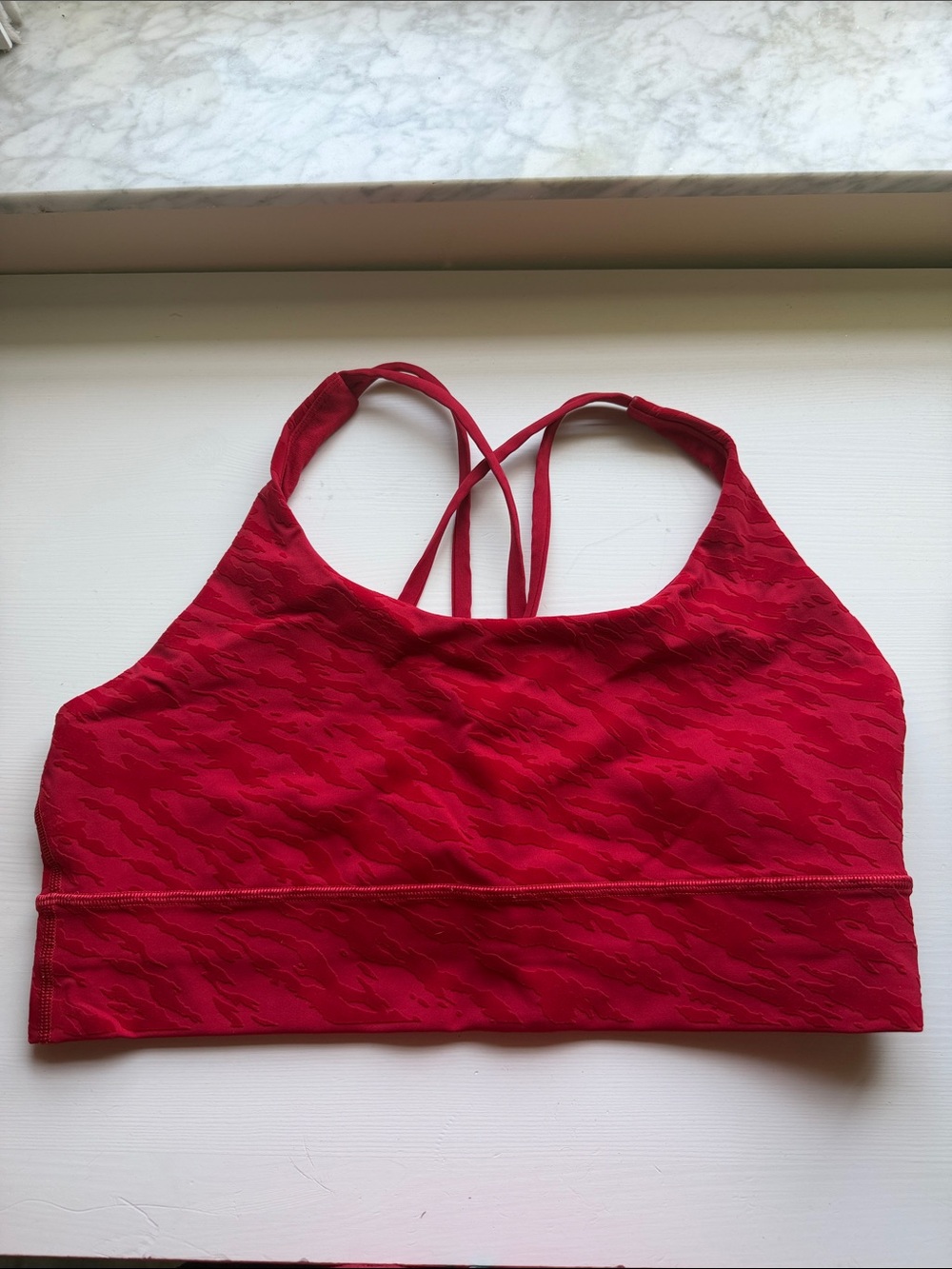 lululemon athletica Red Strappy Light-Support Sports Bra